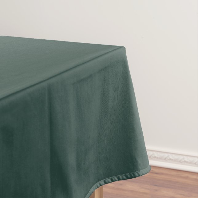 Hunter Green Solid Color Tablecloth (In Situ)