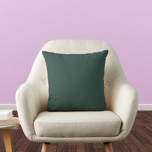 Hunter Green Solid Color Throw Pillow