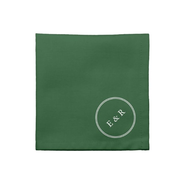 Hunter Green Solid Color Trend Cloth Napkin (Quarter Fold)