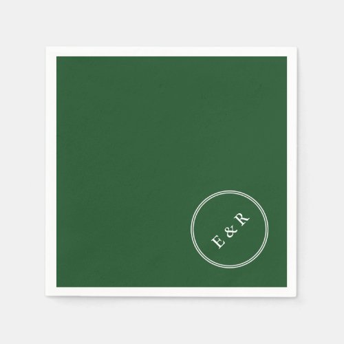 Hunter Green Solid Color Trend Napkins