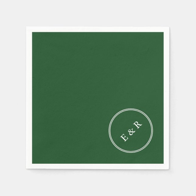 Hunter Green Solid Color Trend Napkins (Front)