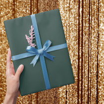 Solid color plain dark emerald green wrapping paper, Zazzle