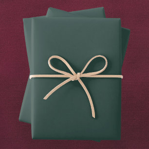 Hunter Green Solid Color Wrapping Paper Sheets