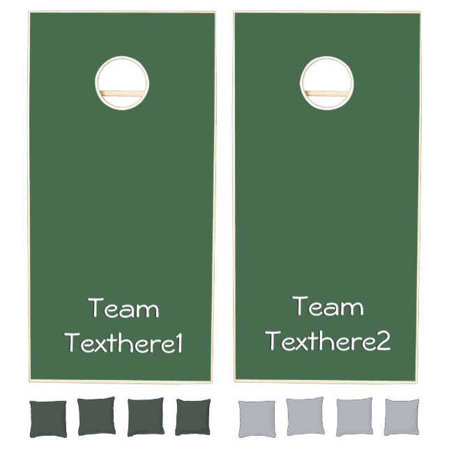 Hunter Green Team Name Cornhole Set (Set)
