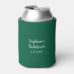 Hunter Green Wedding Bachelorette Party Favor Gift Can Cooler
