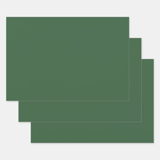 Hunter Green Wrapping Paper Sheets (Set)