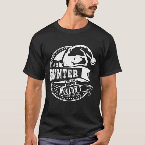 Hunter_ Hat Xmas Personalized Name T_Shirt
