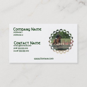 Hunter Horse Jumping Business Card by HorseStall at Zazzle