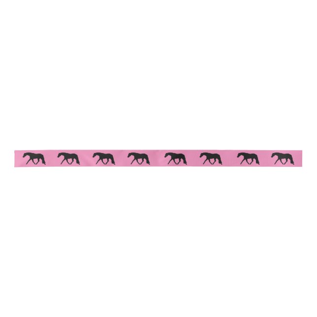 Hunter Horse Ribbon Black  (Front)
