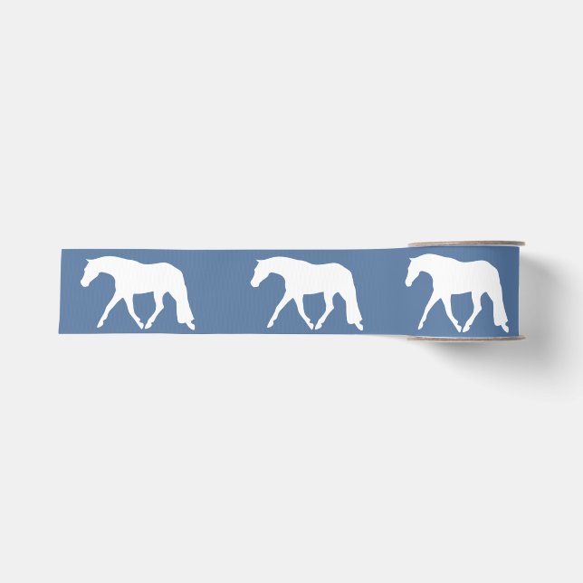 Hunter Horse Show Ribbon White Horses (Front)