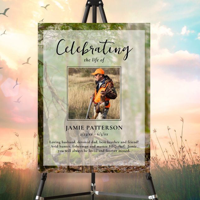 Hunter, Hunting Celebration of Life, Funeral Photo Poster (Creator Uploaded)
