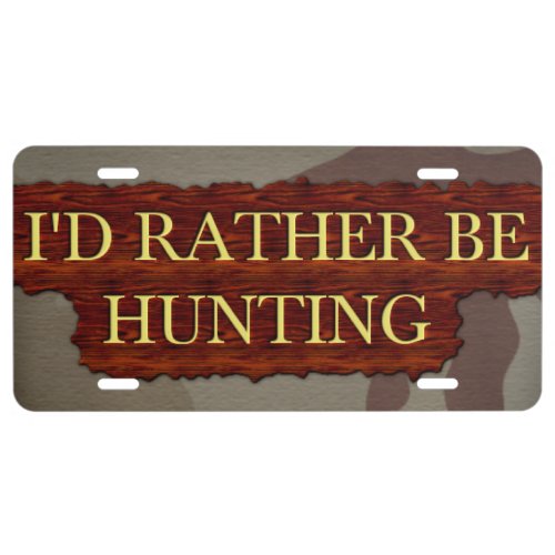 Hunter Hunting License Plate