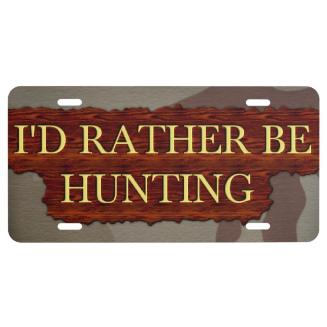Hunter Hunting License Plate (Front)