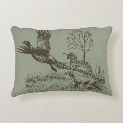 Hunter Hunting with GSP   Accent Pillow