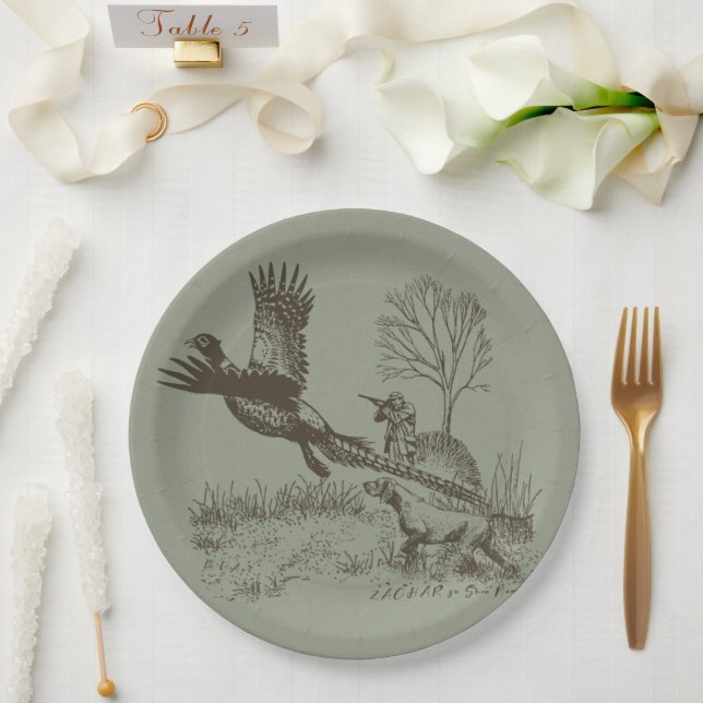 Hunter (Hunting with GSP)  Paper Plates (Wedding)