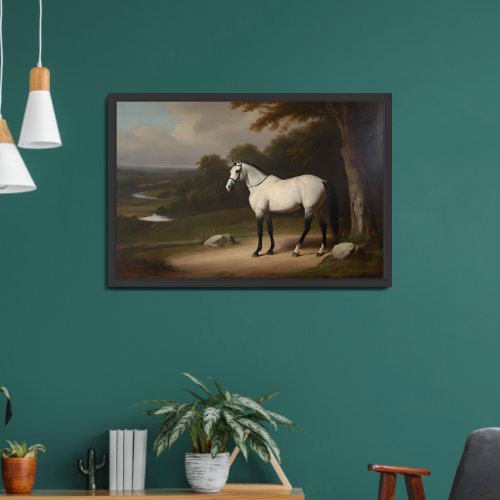 Hunter in a horse  framed art