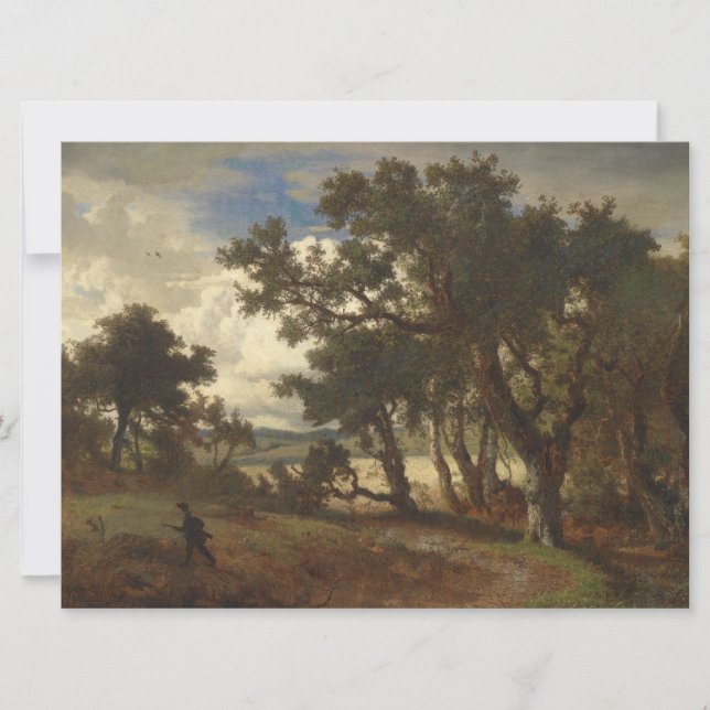 Hunter in a Rural Landscape Card (Front)