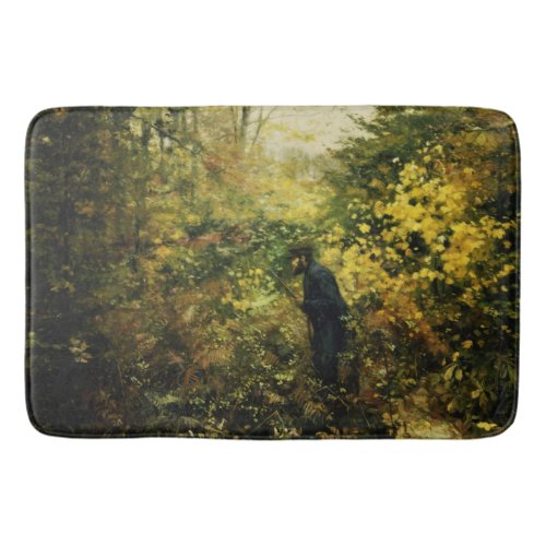 Hunter in the Forest by HA Brendekilde Bath Mat