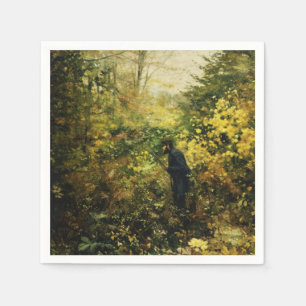 Hunter in the Forest (by H.A. Brendekilde) Napkins