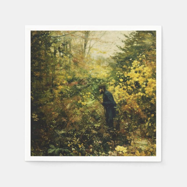 Hunter in the Forest (by H.A. Brendekilde) Napkins (Front)
