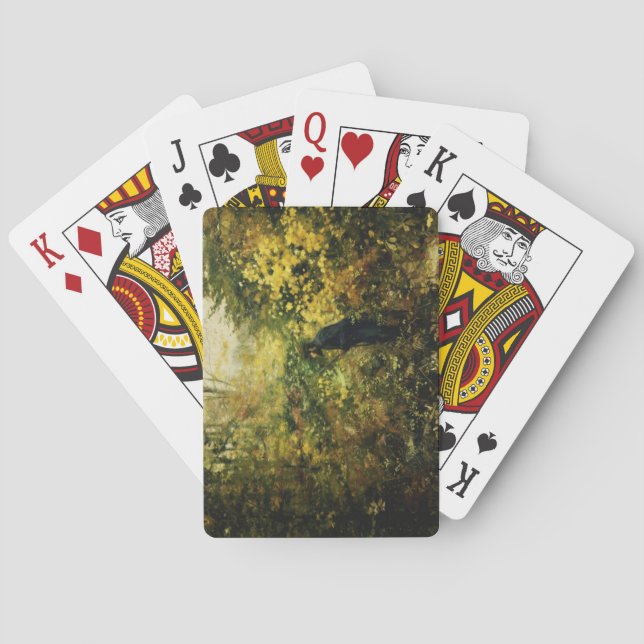 Hunter in the Forest (by H.A. Brendekilde) Poker Cards (Back)