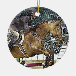 Hunter Jumper Ceramic Ornament