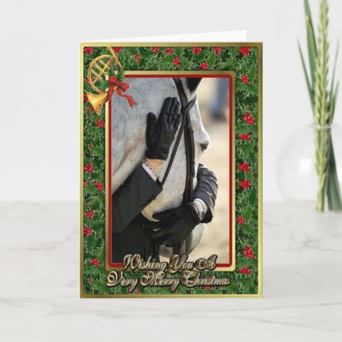 Hunter Jumper Horse Blank Christmas Card