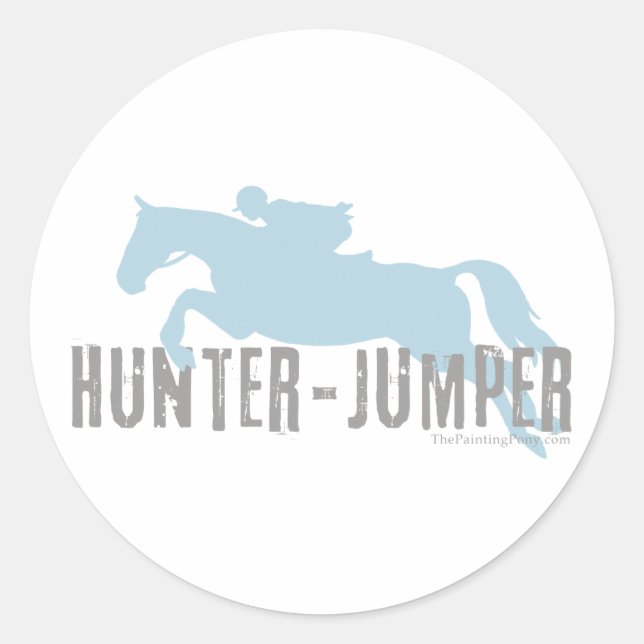 Hunter Jumper Horse Classic Round Sticker (Front)