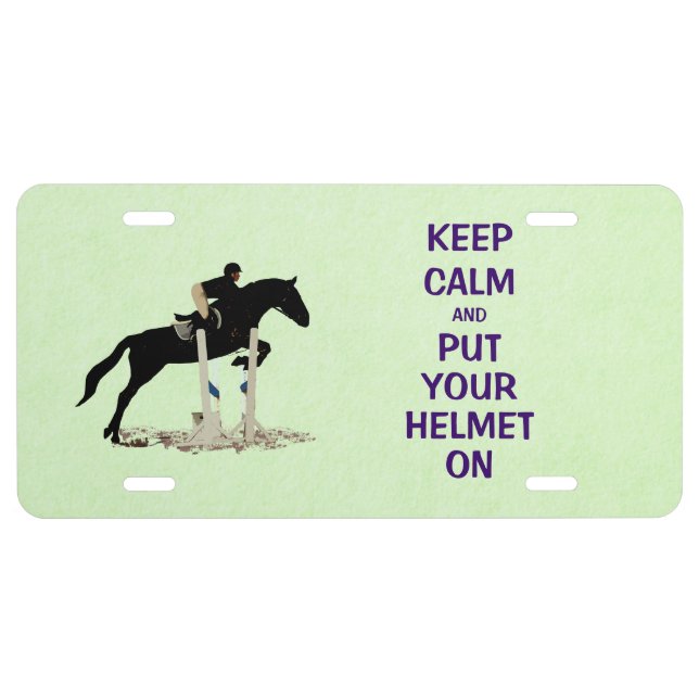Hunter Jumper Horse License Plate (Front)