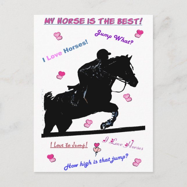 Hunter Jumper Horse Postcard (Front)