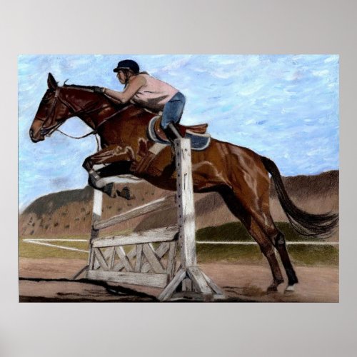 HunterJumper Horse Training Art Print