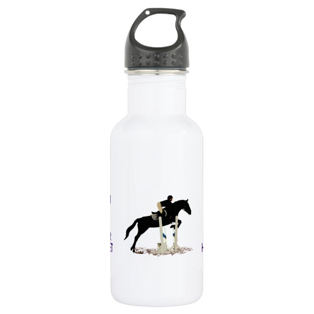 Hunter Jumper Horse Water Bottle (Front)