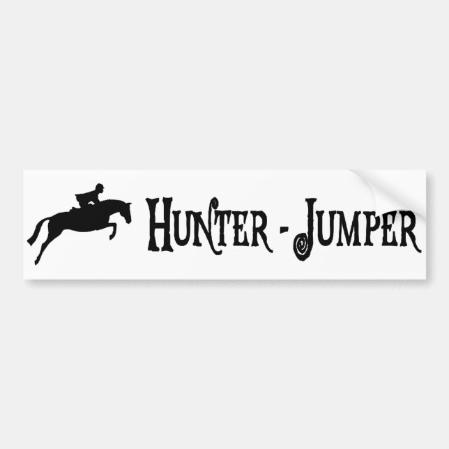 Hunter Jumper (pirate style) Bumper Sticker (Front)