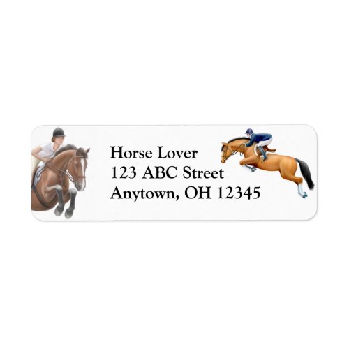 Hunter Jumper Show Horse Label