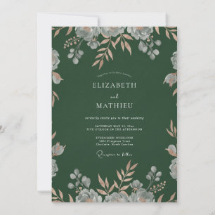 Hunter Leaf Wedding Invitation