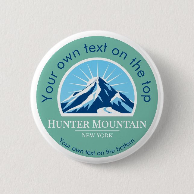 Hunter Mountain New York ski resort  Button (Front)