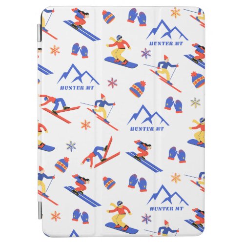 Hunter Mountain New York Ski Snowboard Pattern iPad Air Cover
