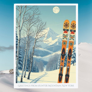 Hunter Mountain New York ski vacation Postcard