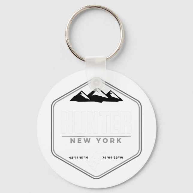 Hunter Mountain Ny Snowboard T  Keychain (Front)
