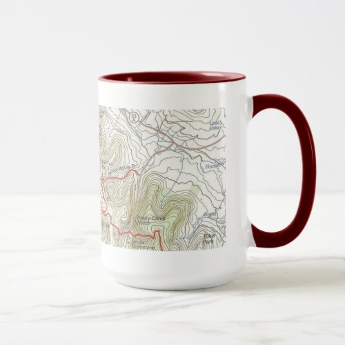Hunter Mountain Topo Map Mug