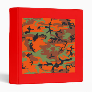 Hunter Orange with Green Camouflage Binder