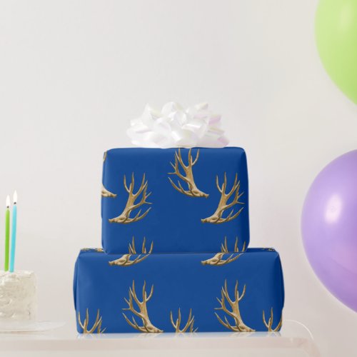 Hunter Outdoorsman Antler Pattern Party Gift Wrap