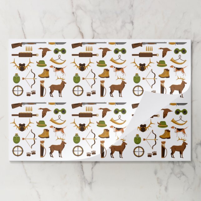 Hunter Paper Placemats, Hunting Party Table Mats (Folded)