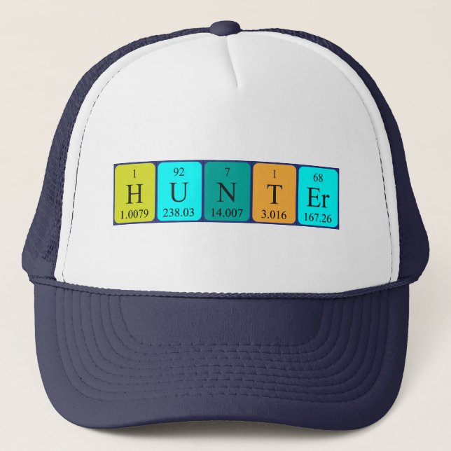 Hunter periodic table name hat (Front)