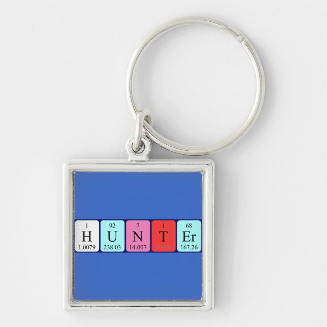 Hunter periodic table name keyring (Front)