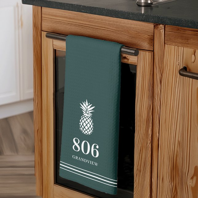 Hunter | Pineapple House Number & Street Name Kitchen Towel (Creator Uploaded)