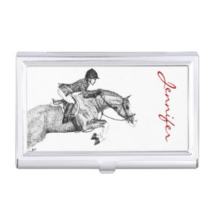 Hunter Pony Pointillism Case For Business Cards