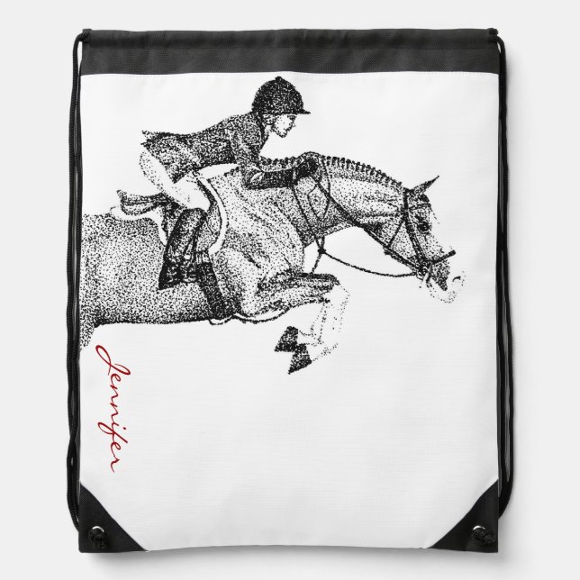 Hunter Pony Pointillism Drawstring Bag (Front)