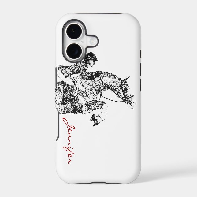Hunter Pony Pointillism Iphone Case (Back)