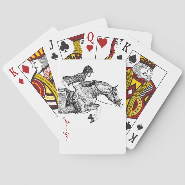 Hunter Pony Pointillism Poker Cards (Back)
